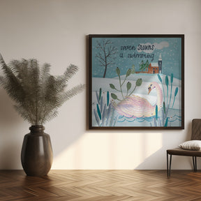 Seven swans a swimming Poster