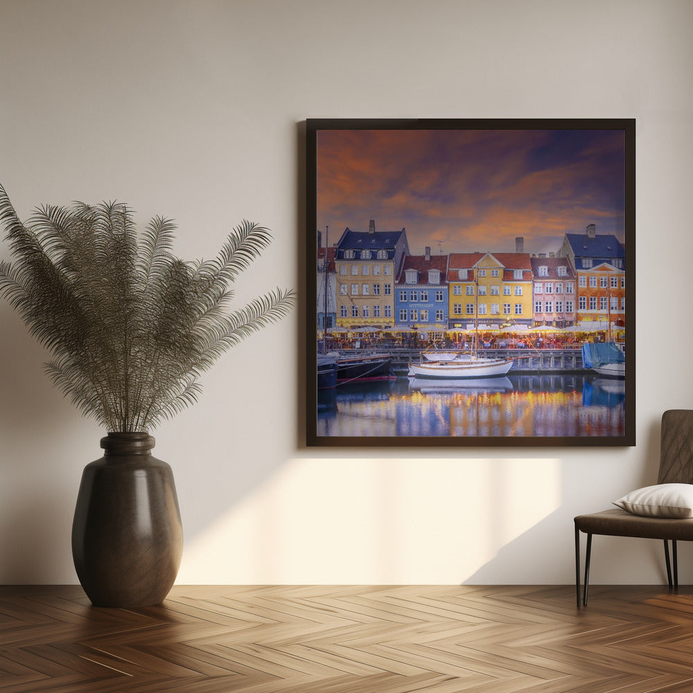 COPENHAGEN Charming Evening Mood at Nyhavn Poster