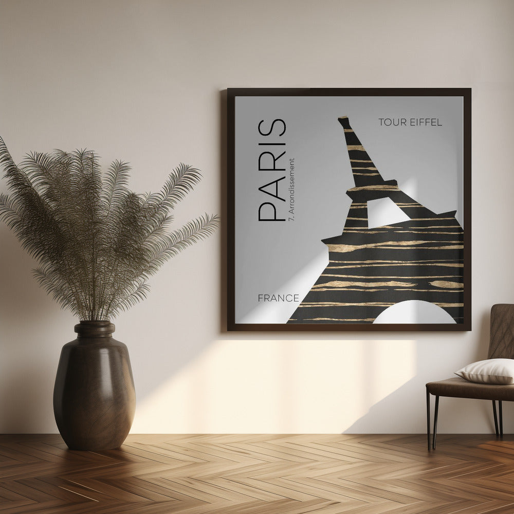 Urban Art PARIS Eiffel Tower Poster