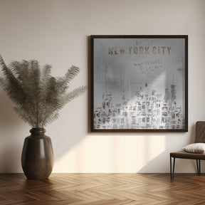 MODERN ART New York City Skylines | shabby chic Poster