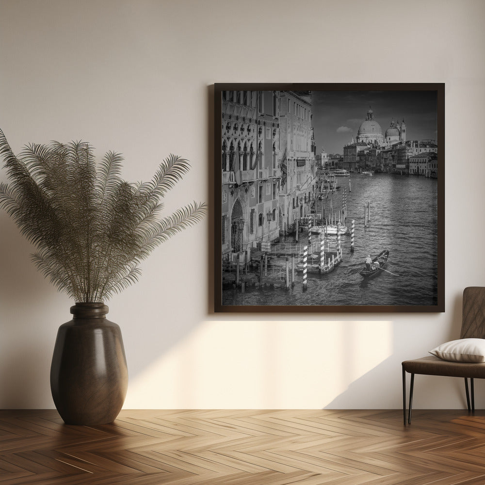 VENICE Canal Grande &amp; Santa Maria della Salute - monochrome Poster