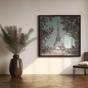 PARIS Eiffel Tower &amp; River Seine | urban vintage style Poster