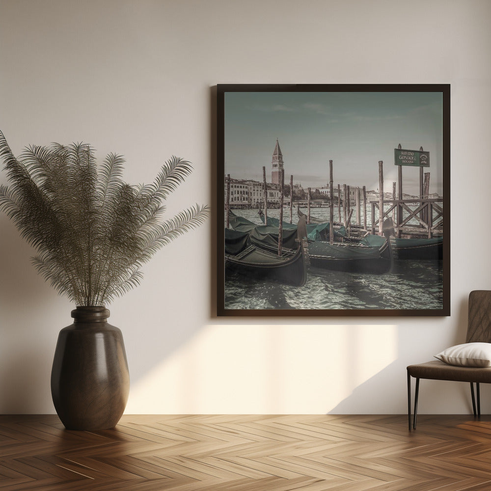 VENICE Grand Canal and Gondolas | urban vintage style Poster