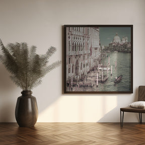 VENICE Canal Grande with Santa Maria della Salute | urban vintage style Poster