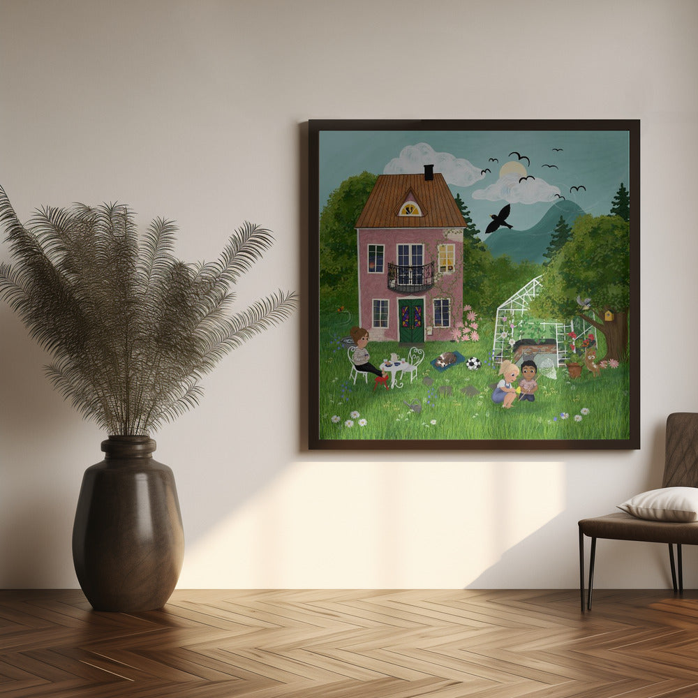 Summerday in the garden Poster