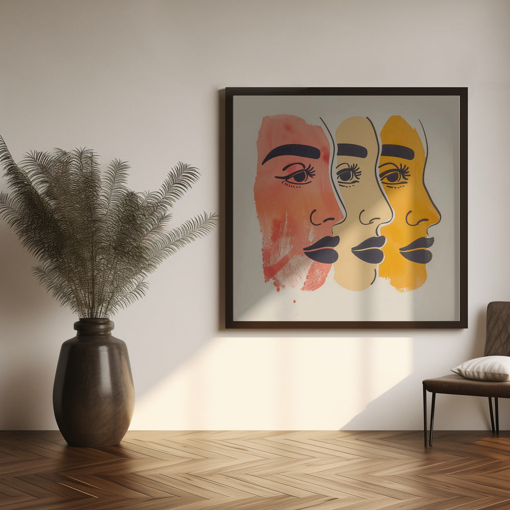 Three Faces Poster