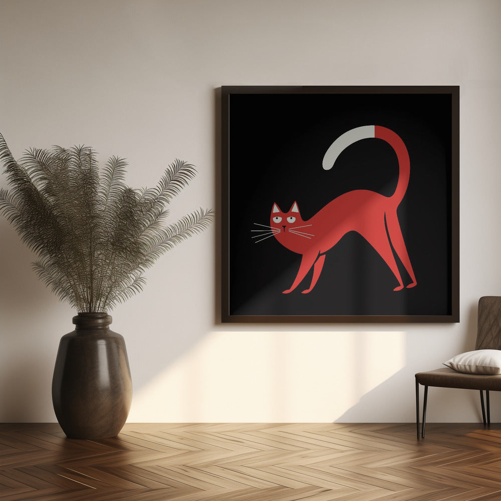 Red Cat Poster