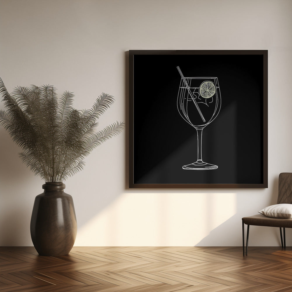 A Glass of Gin and Tonic Poster