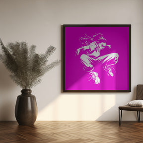 Hip Hop Girl Pink Poster