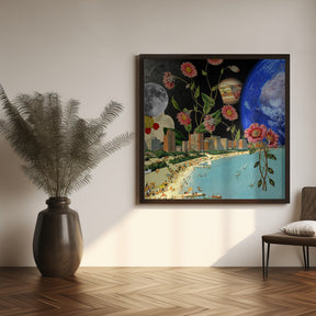 Beach With a View Collage Poster