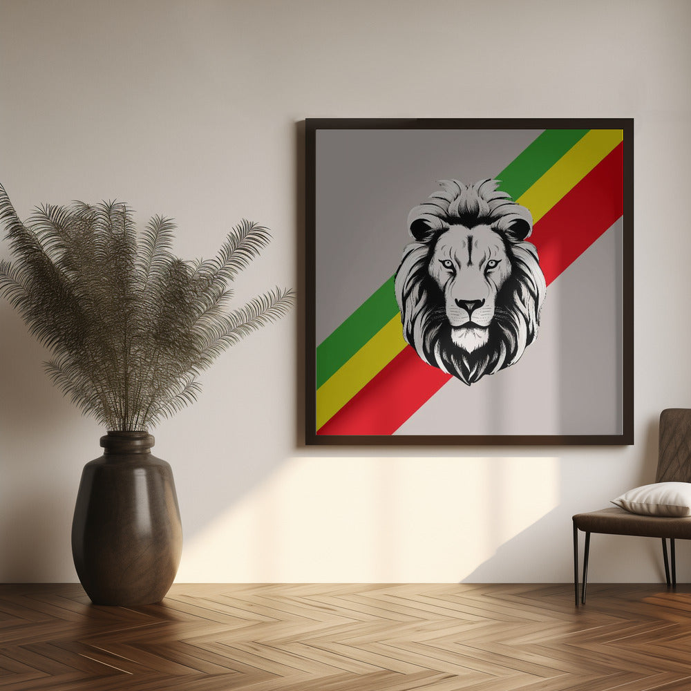 Rasta Lion Poster