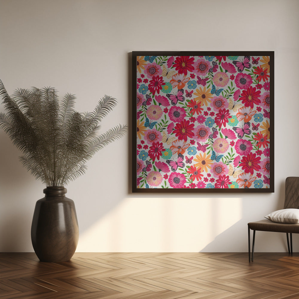 Bright floral Poster