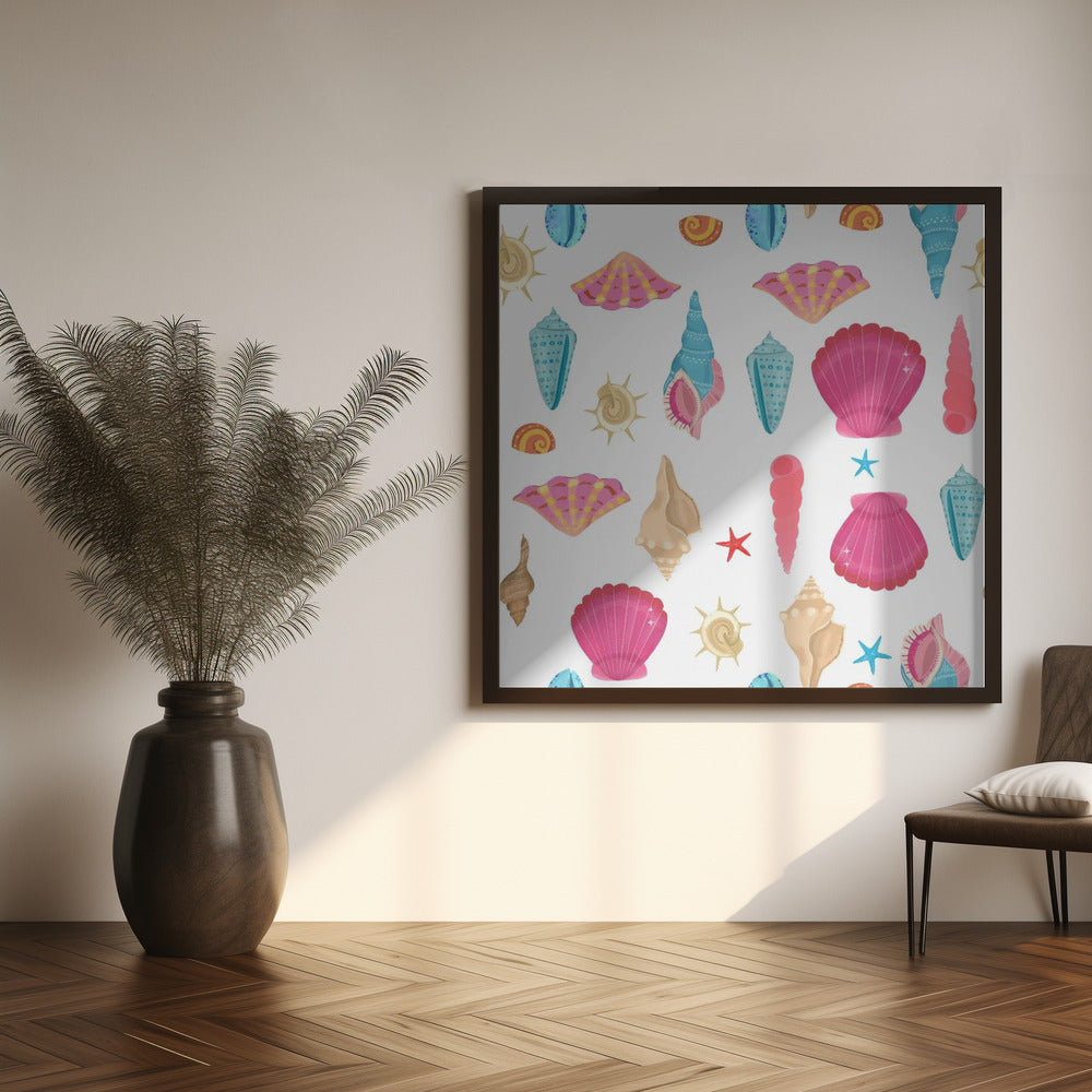 Seashell Pattern Poster