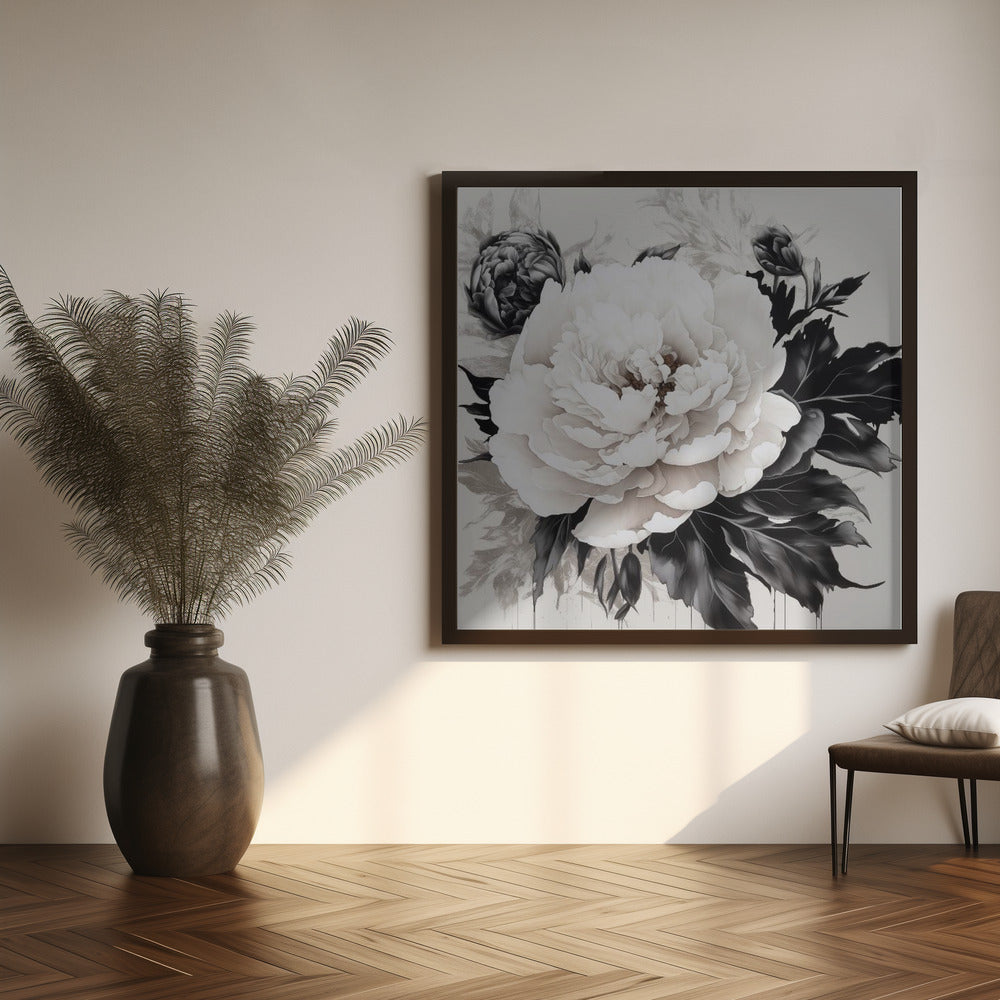 Peonies Sketch Poster