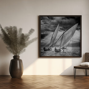 Sailboats and Light Poster