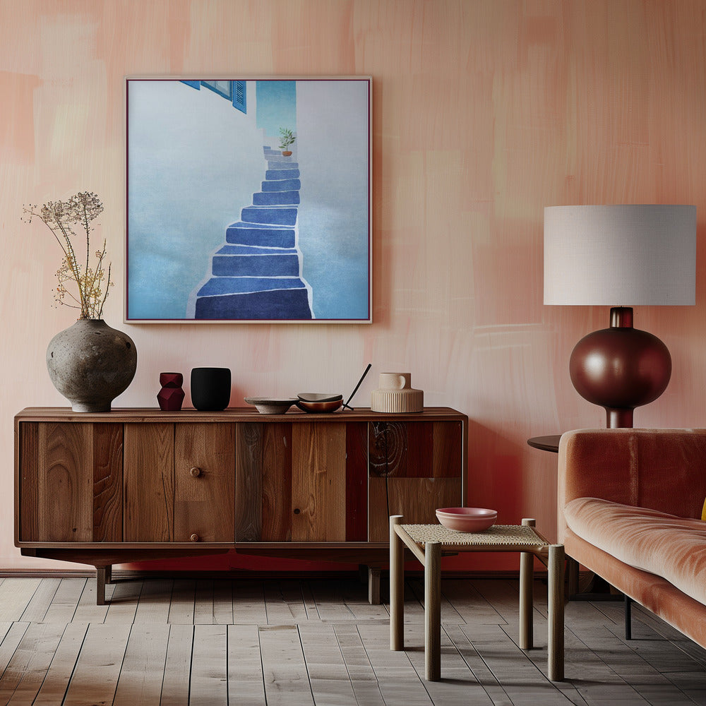 Greece Stairs Poster