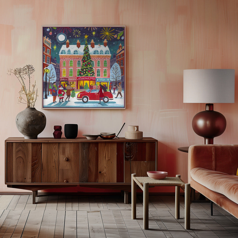 Christmas Shopping in the City Poster