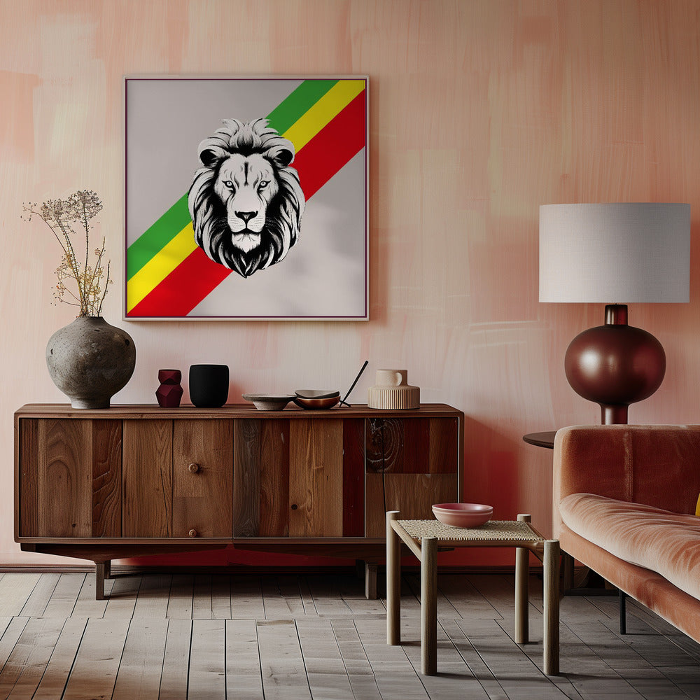 Rasta Lion Poster