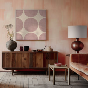 Modern Mauve Retro Spheres-Mid Century Modern Poster