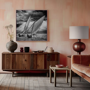 Sailboats and Light Poster