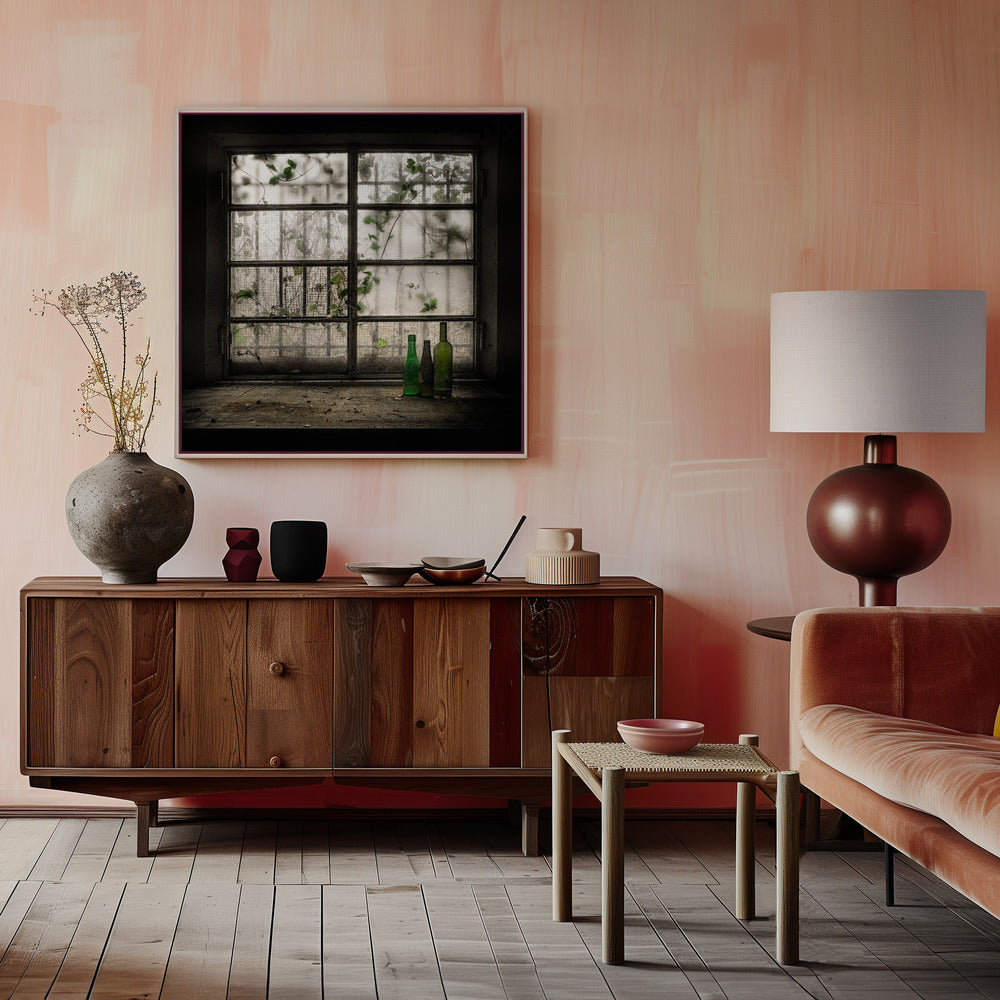 Still-Life with glass bottle Poster