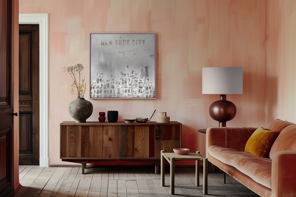 MODERN ART New York City Skylines | shabby chic Poster