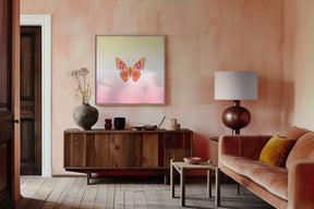 Colorful floral butterfly Poster