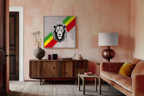 Rasta Lion Poster