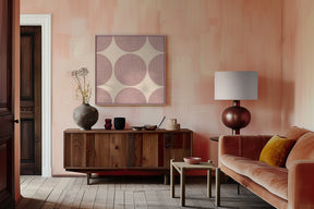 Modern Mauve Retro Spheres-Mid Century Modern Poster