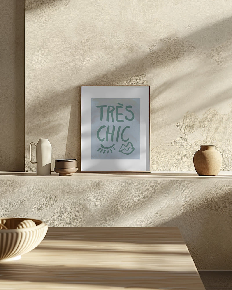 Très Chic Blue Frame Poster