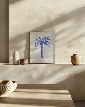 Blue Palm Poster