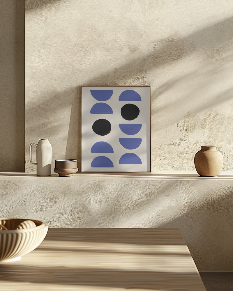 Blue Shapes Poster