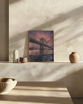 Manhattan Bridge Wide Angle Poster