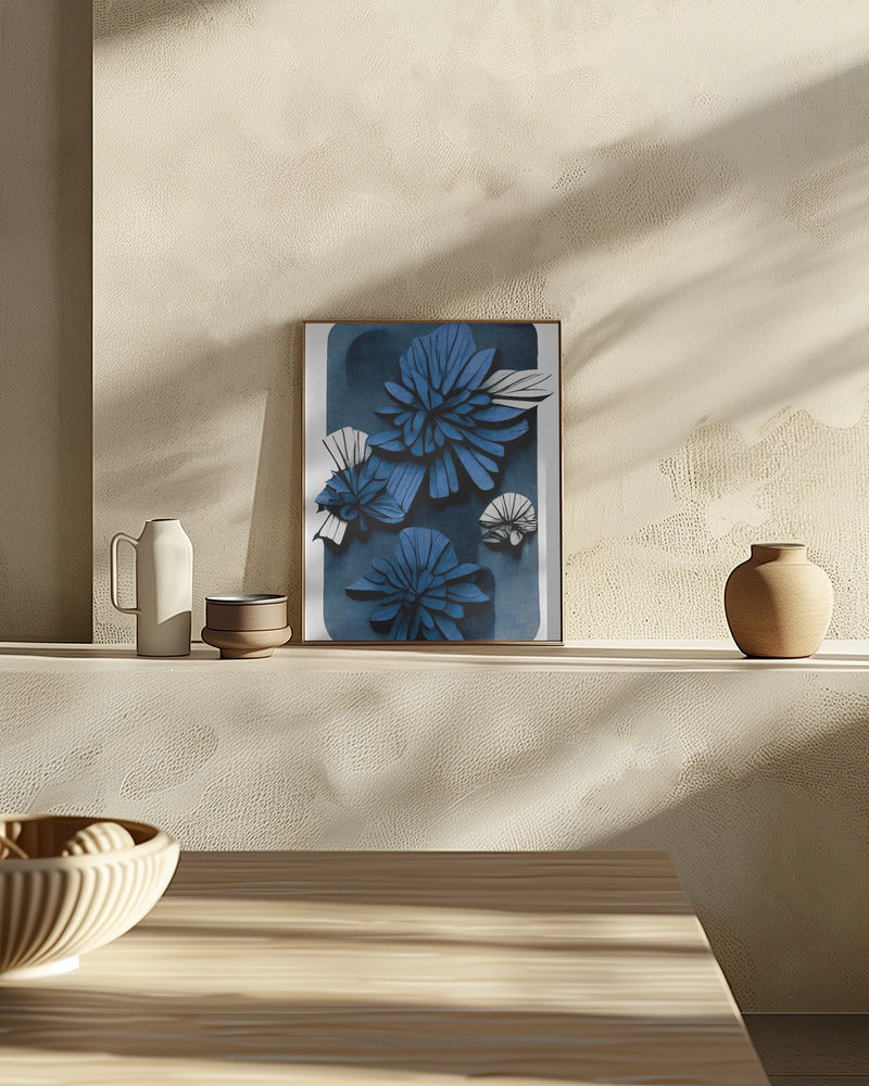 Blue Blossoms Poster