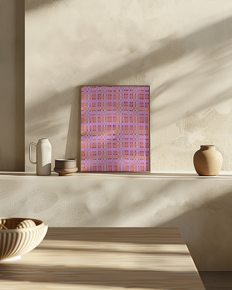 Pink Plaid Poster