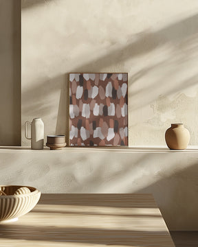 Pastel Earthy Strokes Pattern Poster