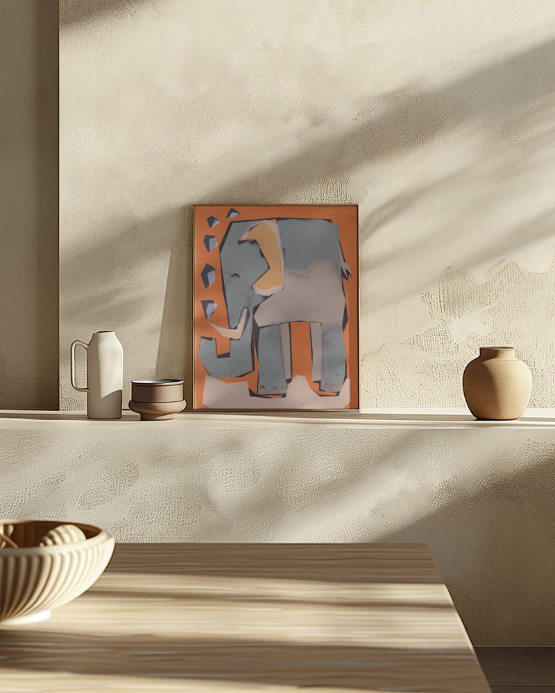 Happy Elephant Poster