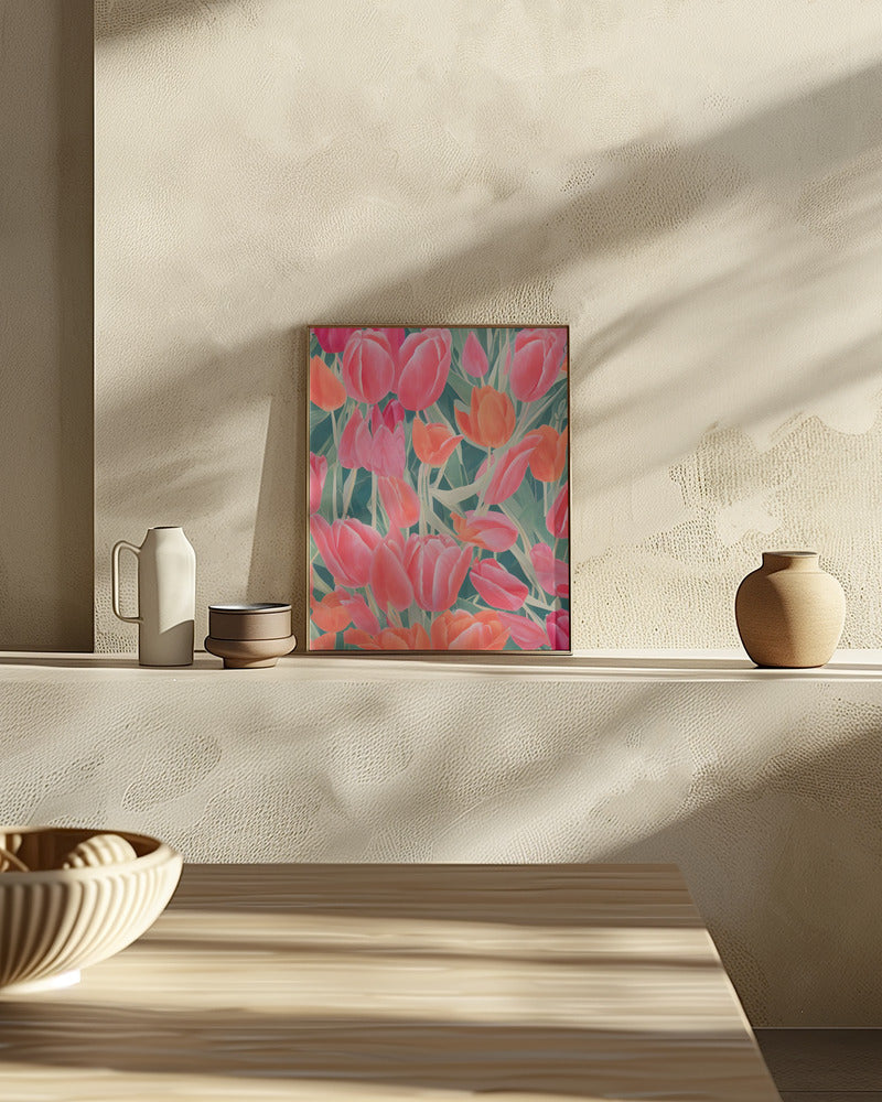 Pink Tulips Poster