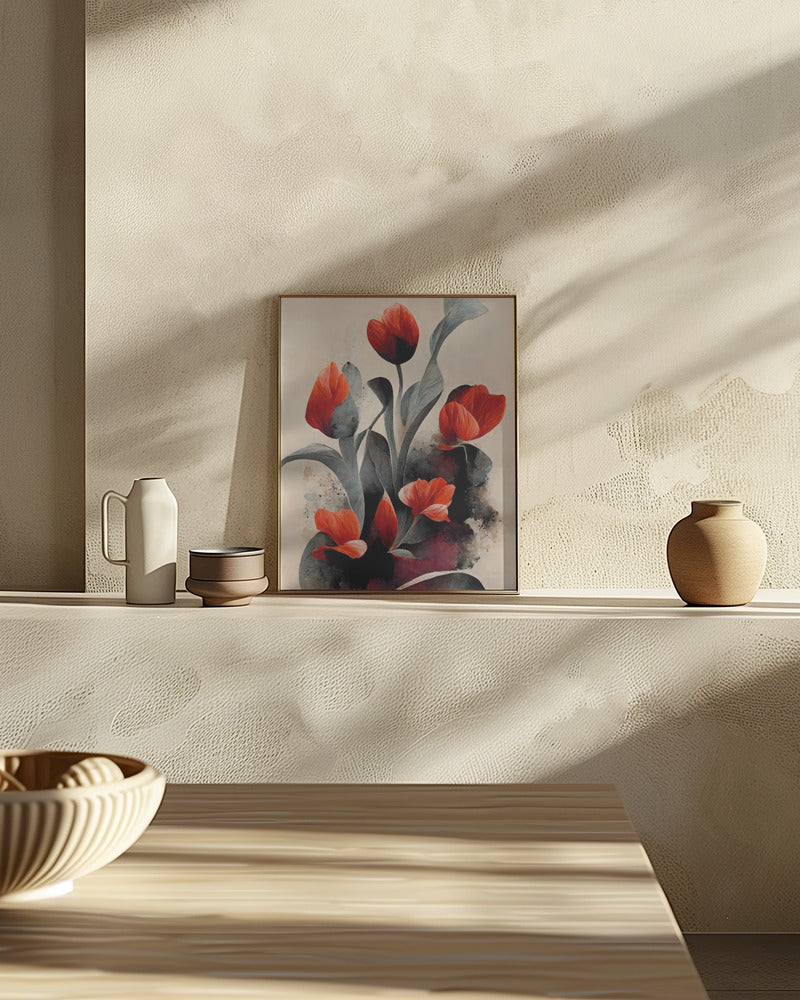 Red Tulips Poster