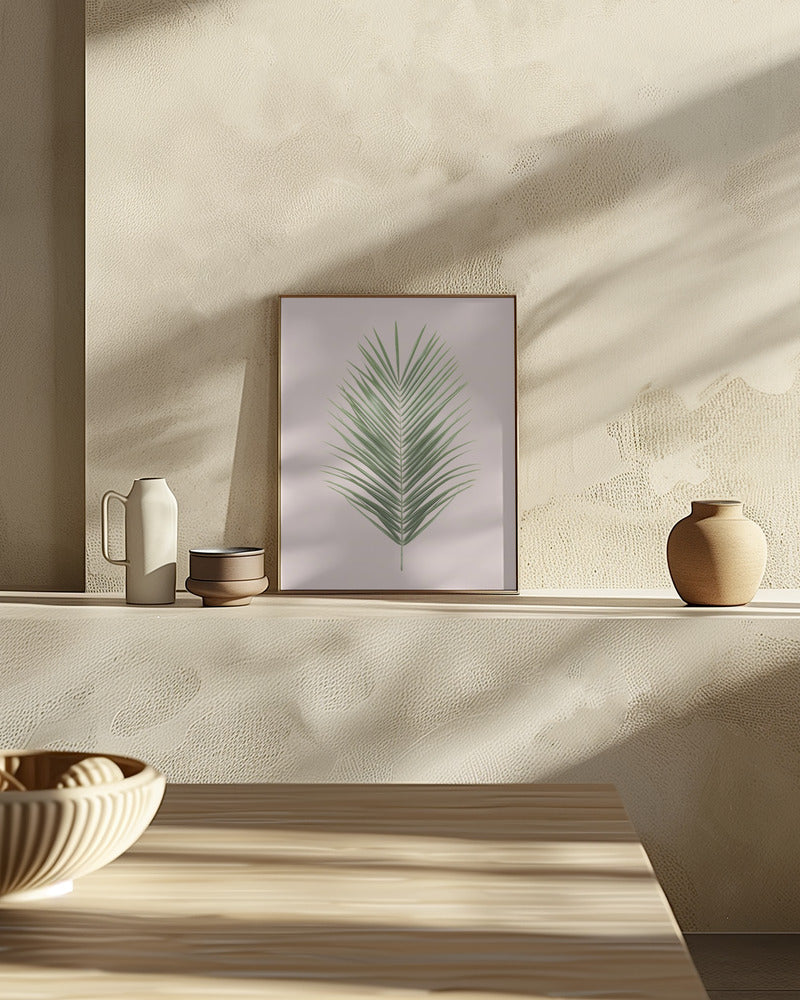 Palm Leaf Blush Poster