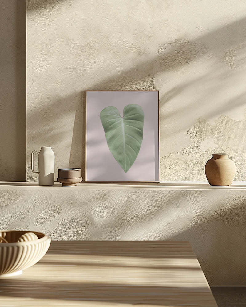 Tropical Leaf Blush Poster