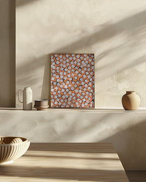 White Cubes Pattern Poster