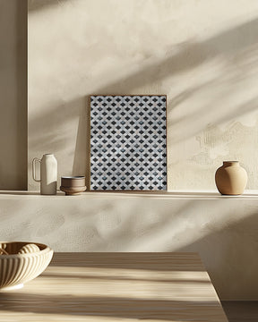 Black and White Tile Pattern Poster