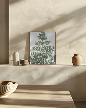 Green dainty leaves Poster