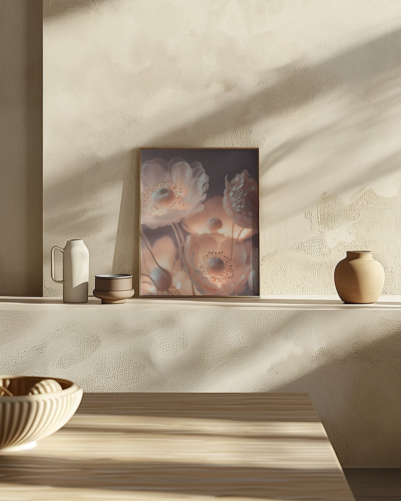 Glowing Flowers Poster