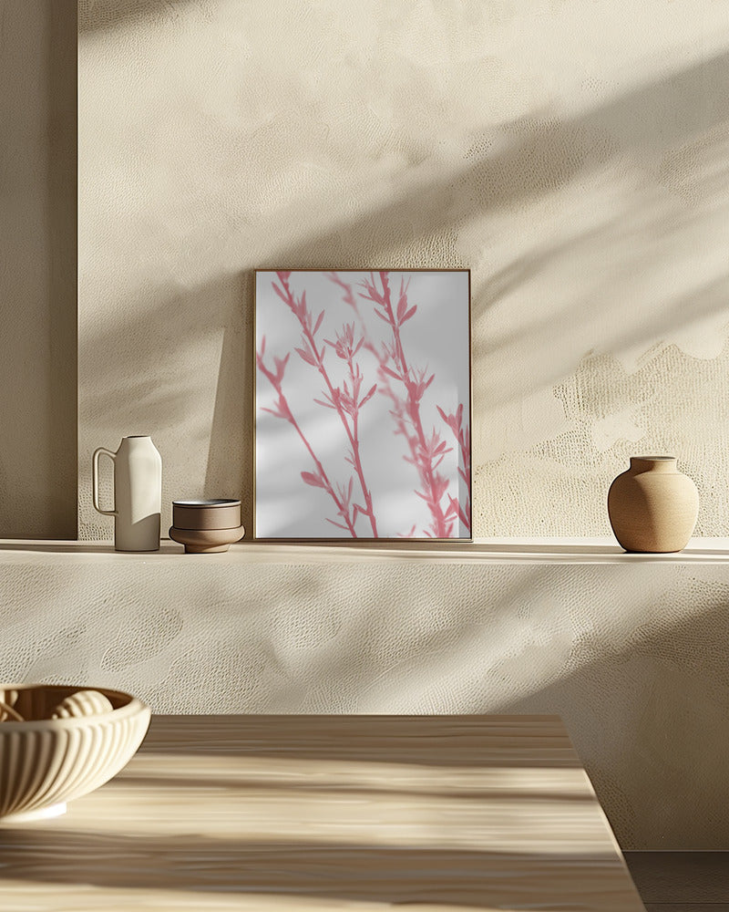 Pink dainty branch Poster