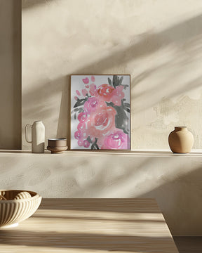 Maeko loose watercolor florals II Poster