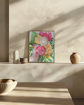 Celia tropical bouquet Poster