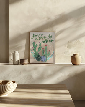 Home is where my cacti are Poster