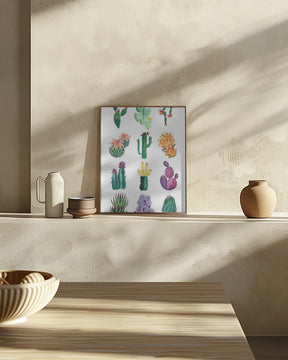 Collection of cacti Poster